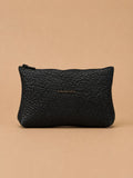 Lina bubble noir — pochette en cuir bubble noir Anakiara