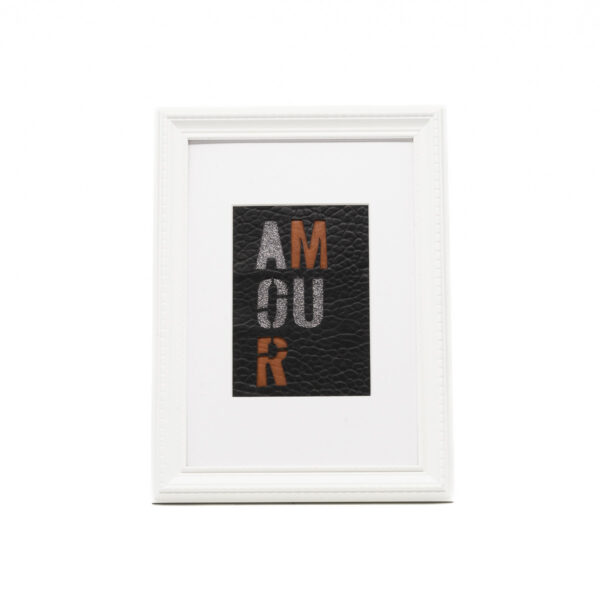 cadre patchwork cuir